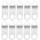 Mlins 10 Pcs Round Wall Clock Vintage Decor Office Silver 1