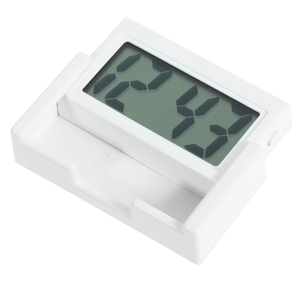 Small Digital Clock Silent Operation Plastic 1Set White 3253270238179