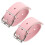 1Paire Sangle De Panier Vélo En Cuir Rose Ajustable Pratique 5