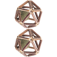 2 Pcs Catnip Ball and Chew Toys Indoor Silvervine Cat Playset