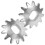 Small Gear Accessory Jack Gear Silver Iron 2pcs 11