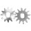 Small Gear Accessory Jack Gear Silver Iron 2pcs 7