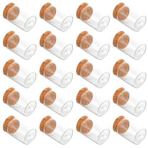 20Pcs Scientific Test Tubes With Cork For Pollen Storage