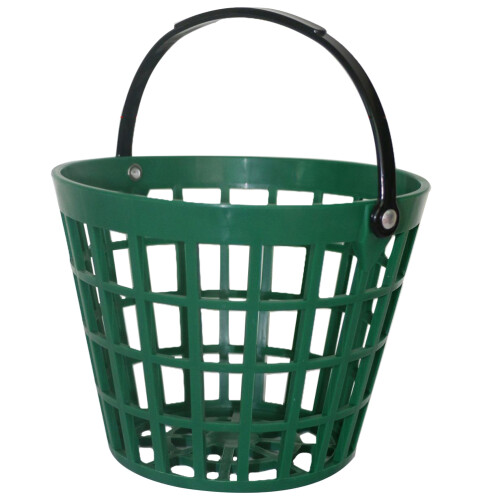 Durable Green Plastic Golfball Storage Basket for Outdoor Use
