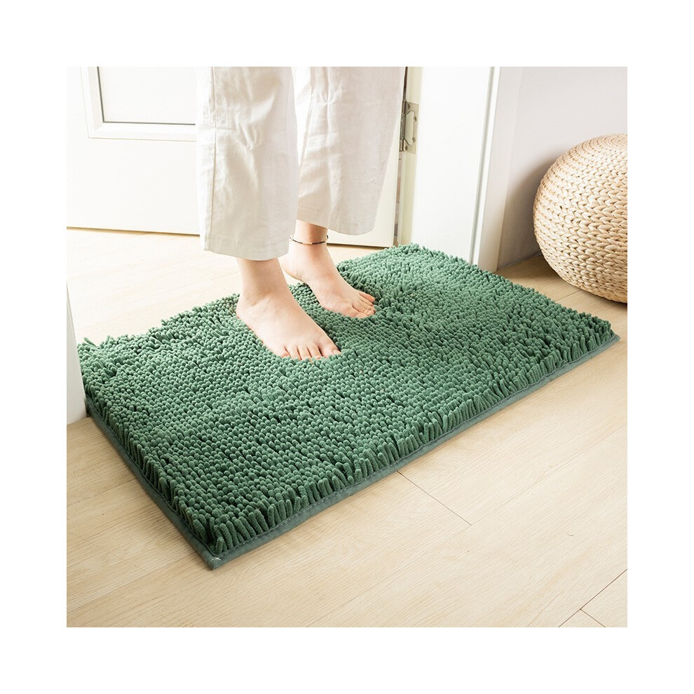 (Green, 40X60cm) Rug Bathroom Chenille Mat Dogs Doormats Absorbent Non Slip Bath Shower Mats 692910135295