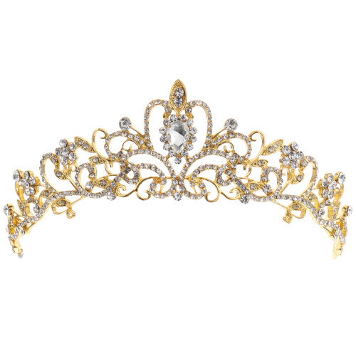 Gouden Bruidskroon, Legering Haarband Met Voor Bruiloft