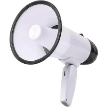 Speaker Megaphone 15W Portable Handheld Megaphone With Built-In Siren And Voice Recorder For Outdoor Activities Bullhorn