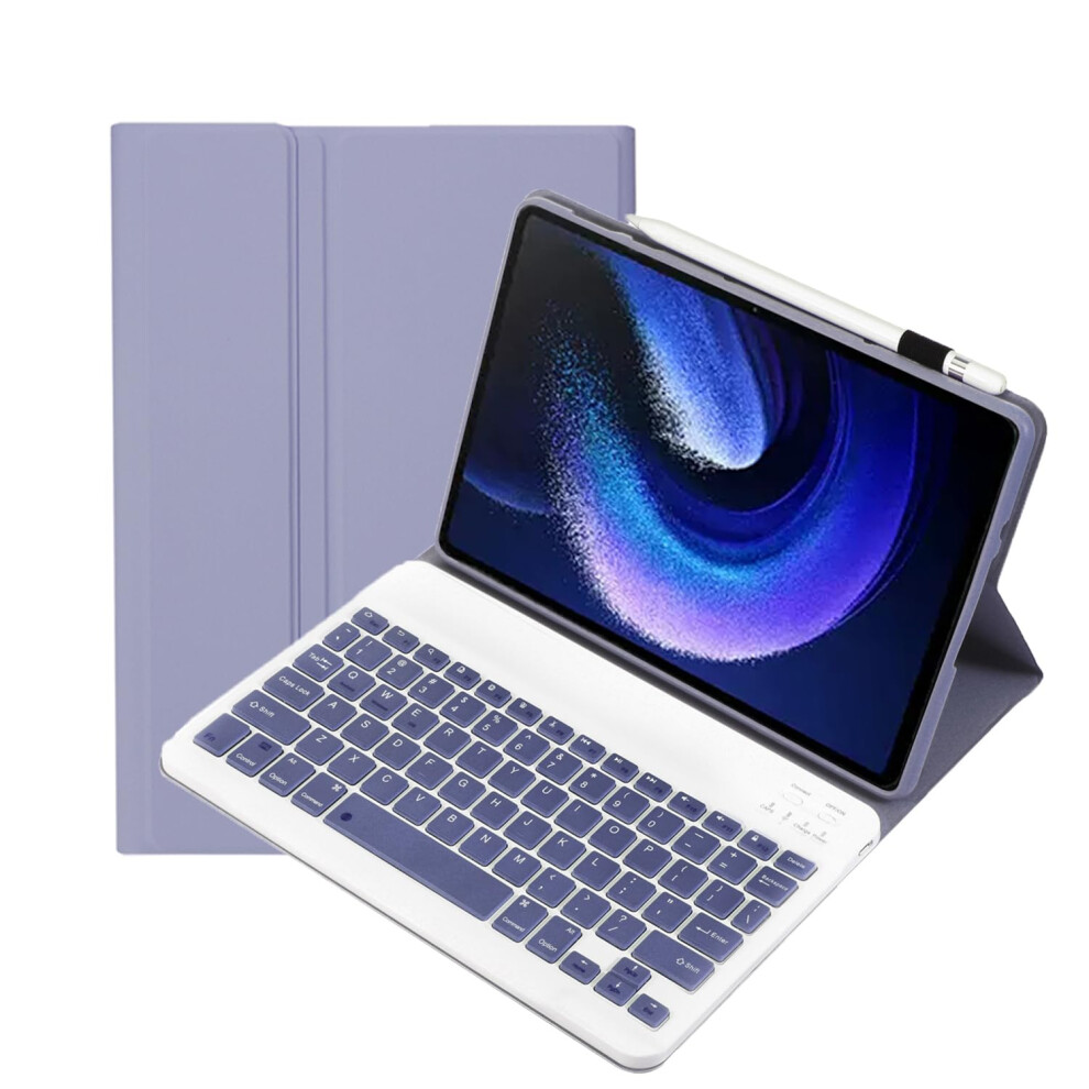 Keyboard Case For Xiaomi Pad 6/6 Pro, 11-Inch Magnetic Detachable Wireless Qwerty Keyboard, Purple 9354506863630