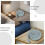 Masteelf  3 Pcs Bed Gap Filling Artifact Throw Pillows For Wedge Grey 7