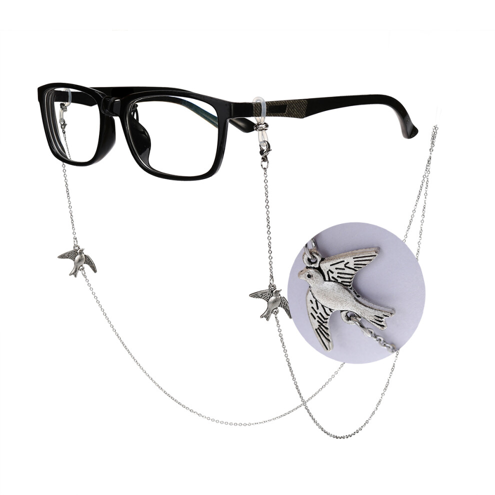 Ohphcall Silver Eyeglass Chain Durable Glasses Necklace Strap For Hiking