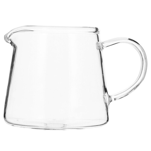 Transparent Glass Milk Pitcher For Coffee Cup Home Use 1set