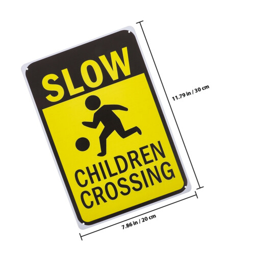 Traffic Warning Sign Assorted Color Metal 1 Set 1