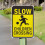 Traffic Warning Sign Assorted Color Metal 1 Set 5