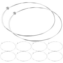 Acoustic Guitar Accessories Kit Silver 10pcs 2.56x2.56x0.004in