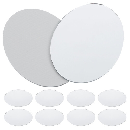 10 Pcs Oval Lens Mirror Decoration Mirrors For Makeup Make-