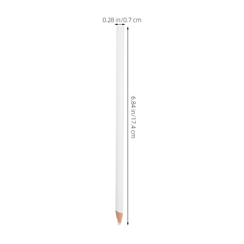 Wood Drawing Pencils White 10pcs 6.9in 1