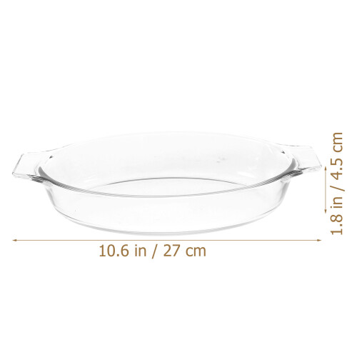 Glass Deep Pie Plate With Handles For Baking And Roasting 2