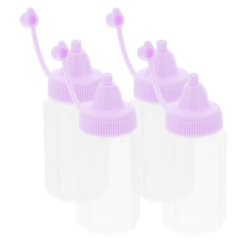 4 Pcs Drizzle Bottles For Sauces Squeeze With Cap Honey Containers 1