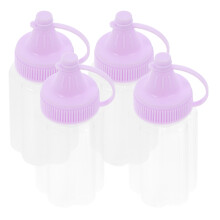 4 Pcs Drizzle Bottles For Sauces Squeeze With Cap Honey Containers
