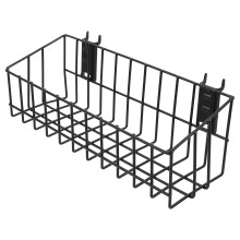 Worgeous Newspaper Shelf Hanging Mounted Storage Basket Office Black