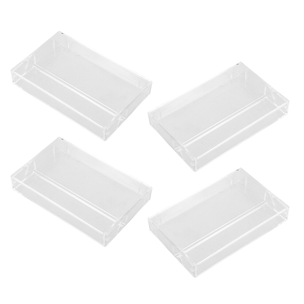 Mlins 4 Pcs Tape Storage Box 10.80X7.00x1.60cm Transparent 3253292523628