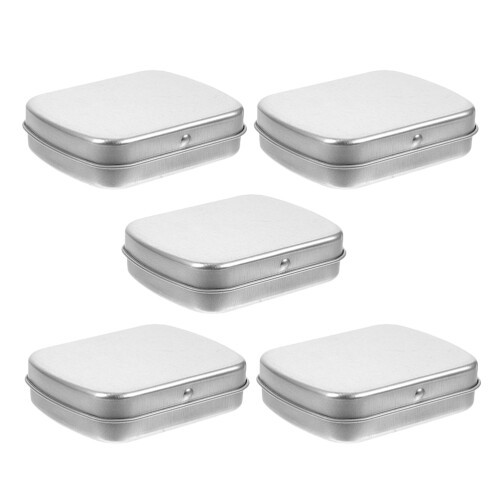 5 Pcs Portable Storage Box Candy Boxes Packaging Mini Tins With Lids