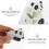 conjunto de suporte para hashis em formato de panda, mini porta-hashis 9