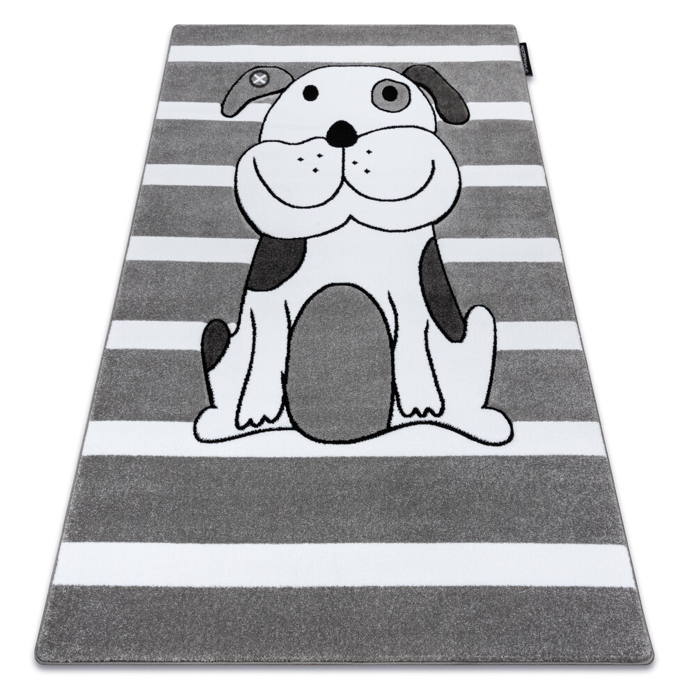 Carpet Petit Puppy 140X190 Cm Grey Rugsx