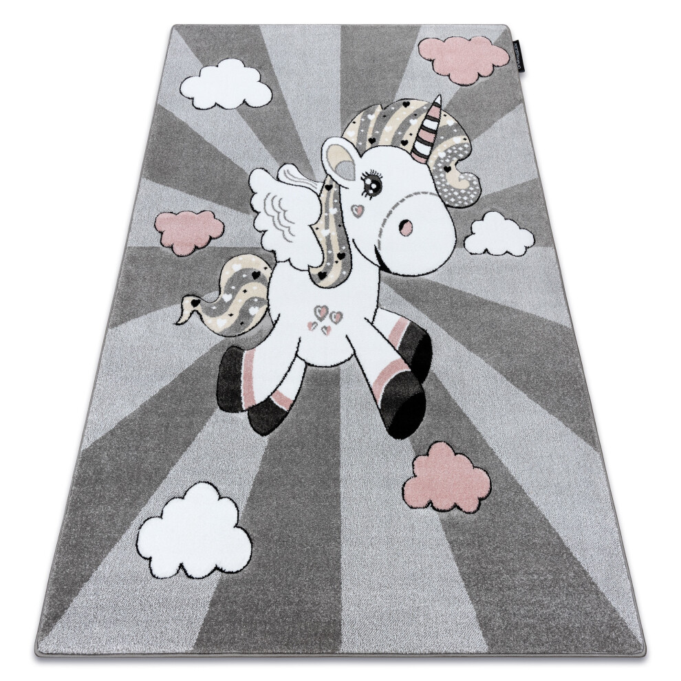 Carpet Petit Unicorn 80X150 Cm Grey Rugsx