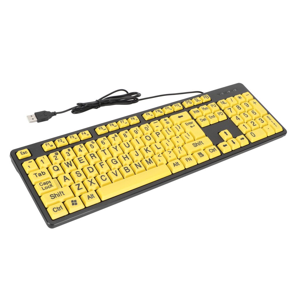 Comfortable Large Print Keyboard Usb Wired For Visual Impairment 8321351530001