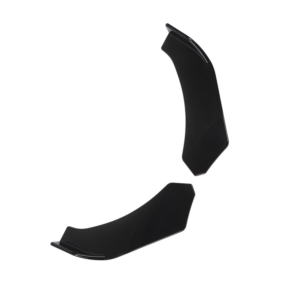Universal Glossy 57Cm Front Bumper Lip Splitters (2Pcs) For Cars Black 3431351529976