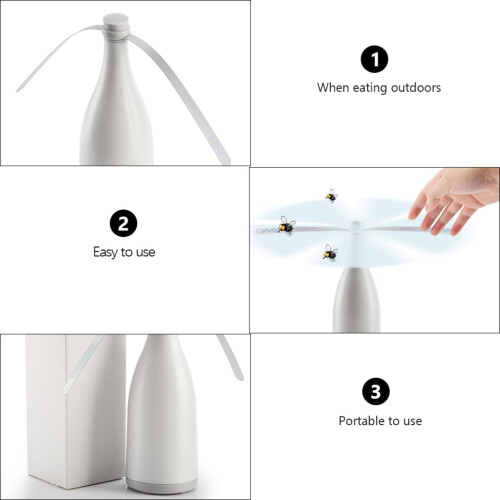 Automatic Fly Fan Lightweight USB Powered Tabletop Bug Protector For Meals Silent Indoor Outdoor Insect Dining 1