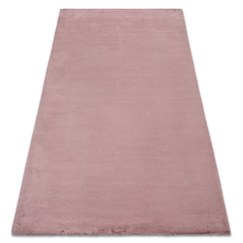Carpet Bunny Imitation Of Rabbit Fur 140X190 Cm Pink Rugsx
