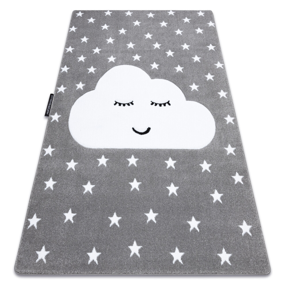 Carpet Petit Cloud Stars 80X150 Cm Grey Rugsx