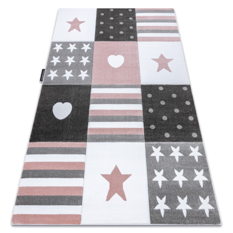 Carpet Petit Teeny Heart Stars 160X220 Cm Pink Rugsx
