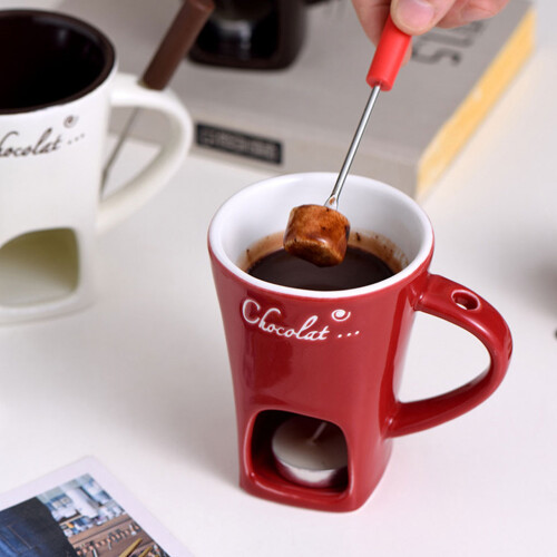 (red) Practical Ceramic Mug Set With Accessories For Parties And Holiday 2