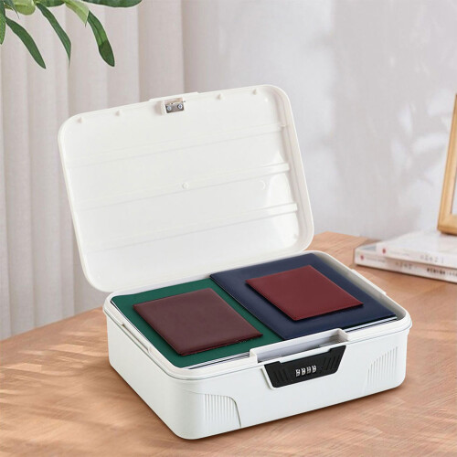 (A) Lock Box High Capacity Storage Box With Combination Code Lockable 1
