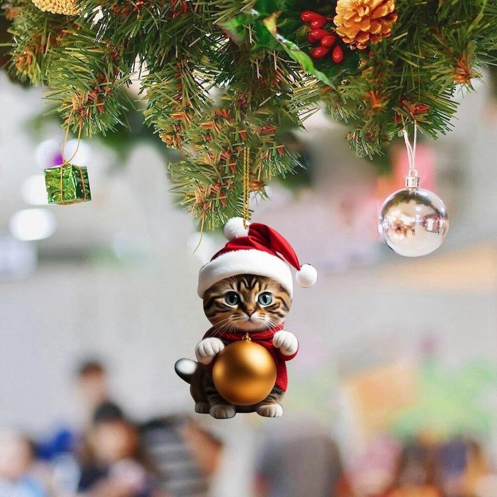 (7) Gift Cartoon Cute With Cat Pattern Acrylic Pendant Christmas For Decoration-image-OPC-PKP2XPY-NEW