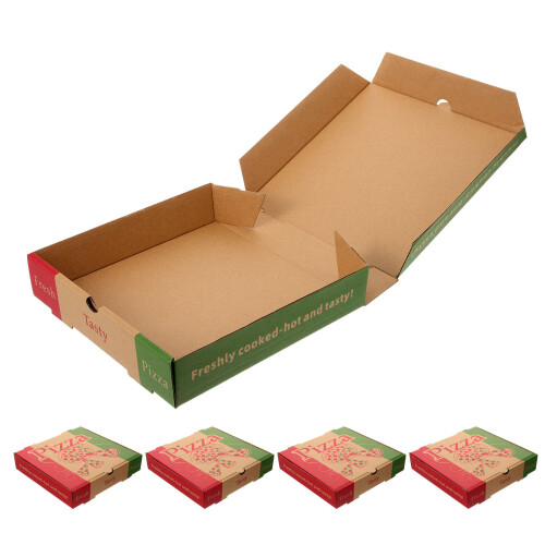 5pcs 8 inch folding cardboard pizza boxes for takeout, party, bakery