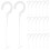 5000 Pcs Labels Tags Hook Glue Needle 5.00x1.00x0.10cm White 1