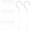 5000 Pcs Labels Tags Hook Glue Needle 5.00x1.00x0.10cm White 5