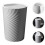 Swing Lid Trash Can Round Plastic Grey 1pack For Bedroom 4