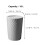 Swing Lid Trash Can Round Plastic Grey 1pack For Bedroom 11