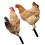 2pcs acrylic chicken yard stakes for lawn decoration 1