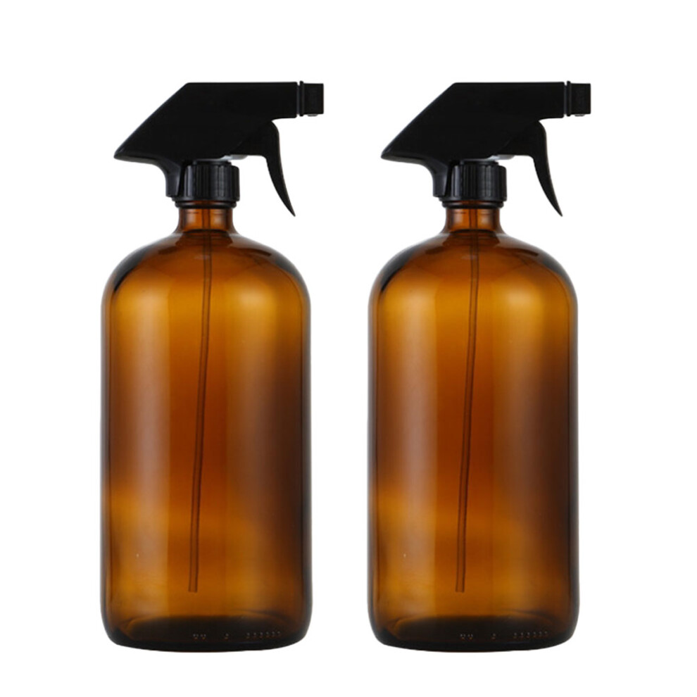Inoomp Brown 2 Pcs Glass Spray Bottle 500Ml For Perfume Makeup Skin Care