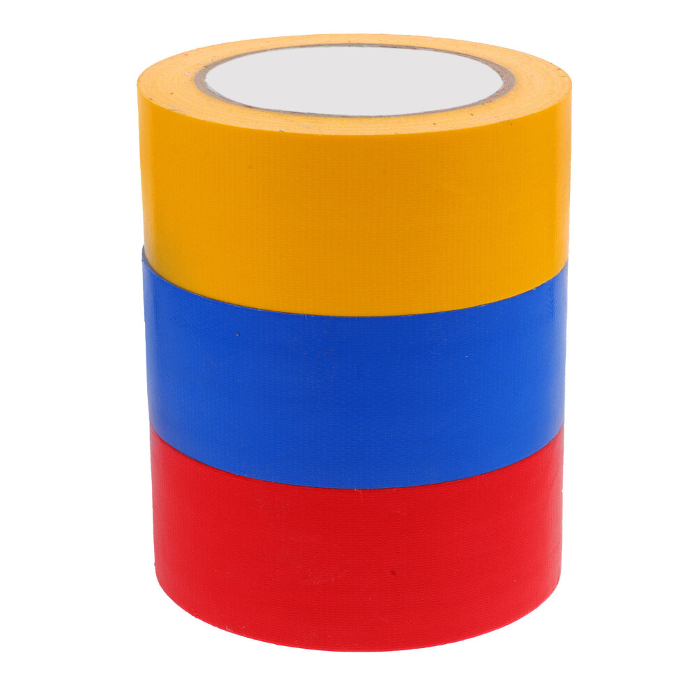 3Rolls Colored Duct Tape Heavy Duty Pe Fabric For Diy Carpet Repair 3253498875835