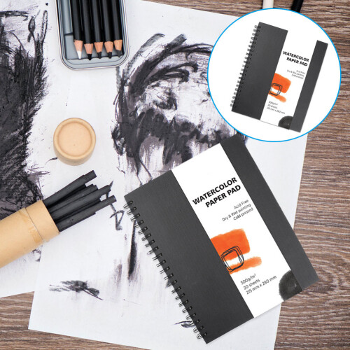 2 Pcs Drawing Book Removable Pages Dry Media 2
