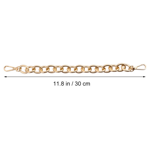 2 Pcs 30cm Chain Straps for Handbags Replacement Golden Silver 1