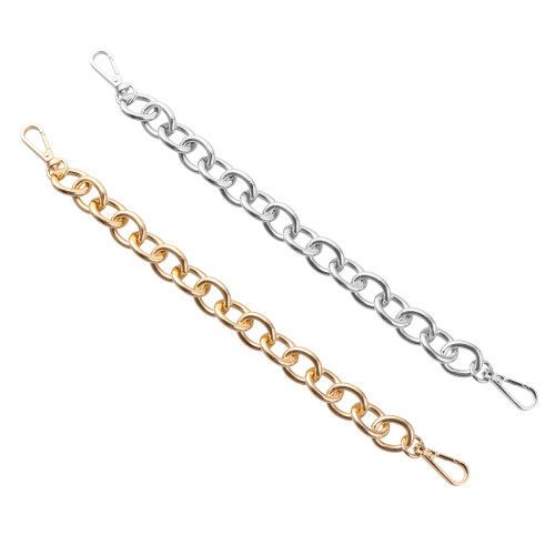 2 Pcs 30cm Chain Straps for Handbags Replacement Golden Silver