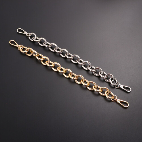 2 Pcs 30cm Chain Straps for Handbags Replacement Golden Silver 2